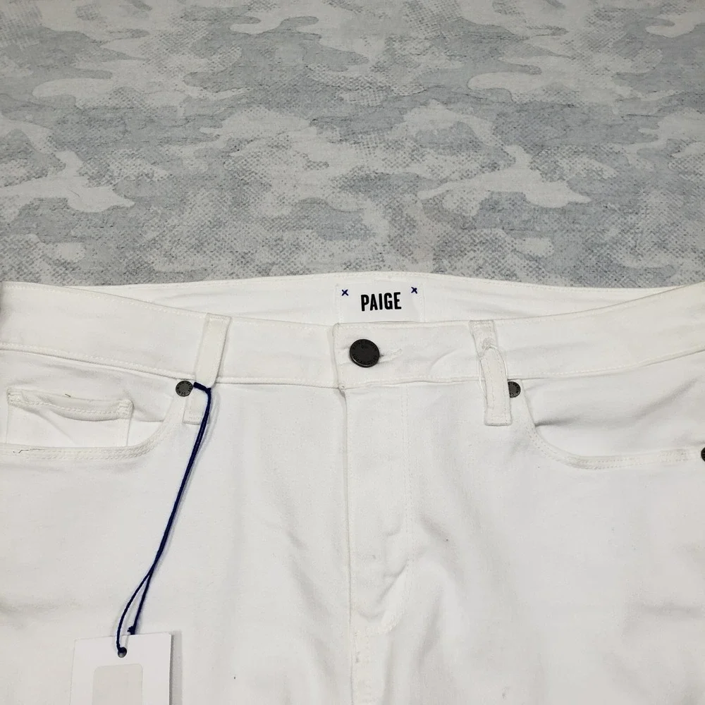Paige Jeans Womens 31 White Verdugo Cropped Distressed NWT